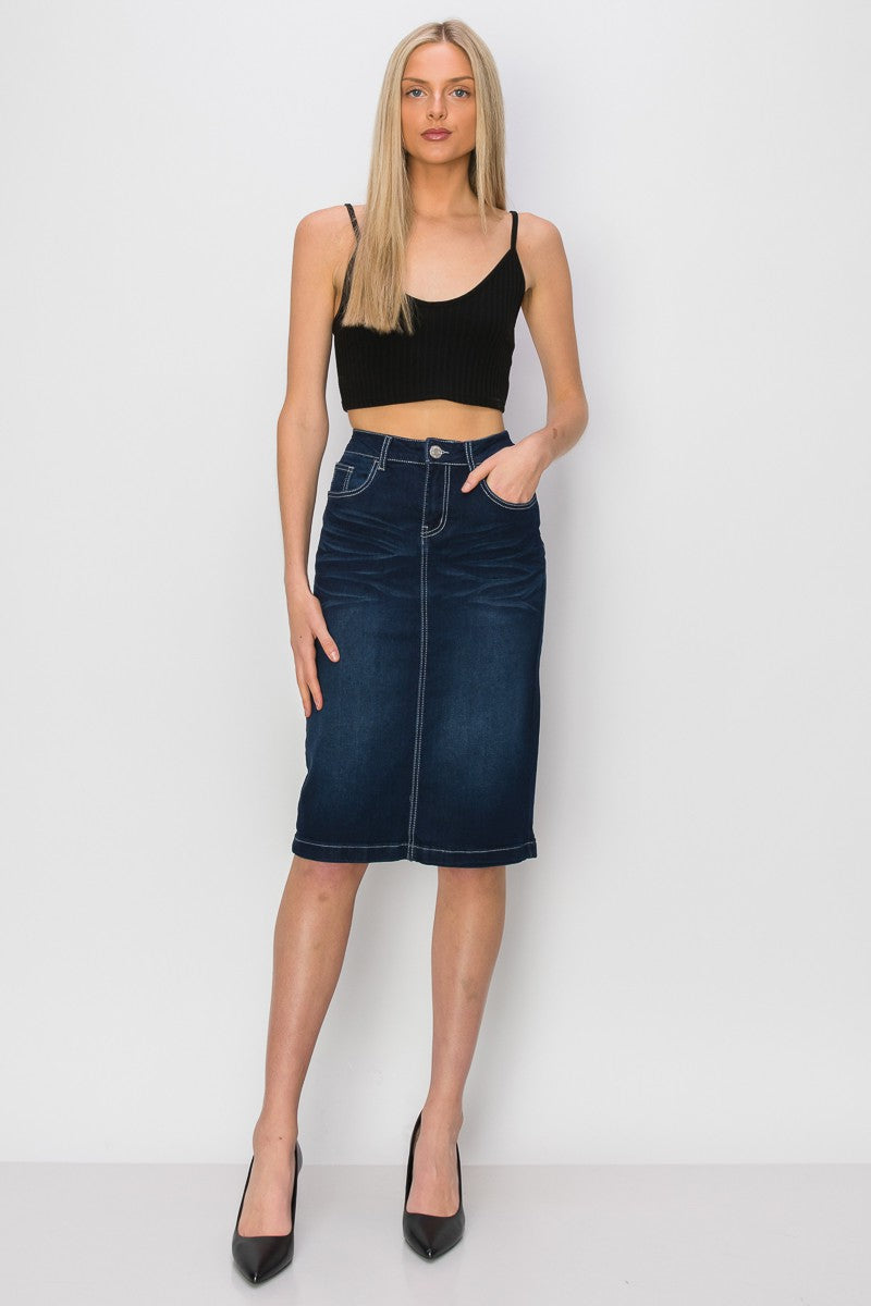Indigo Demin Skirt
